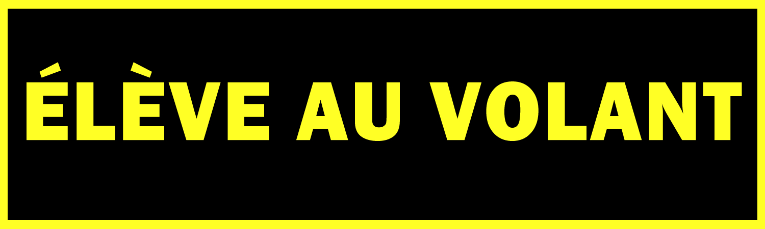 Eleve Au Volant Bumper Sticker, Magnet or Window Cling