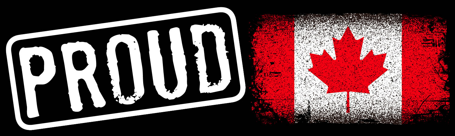 Proud Canadian Custom Vinyl Sticker, Window Cling or Magnet in UV Laminate Coating