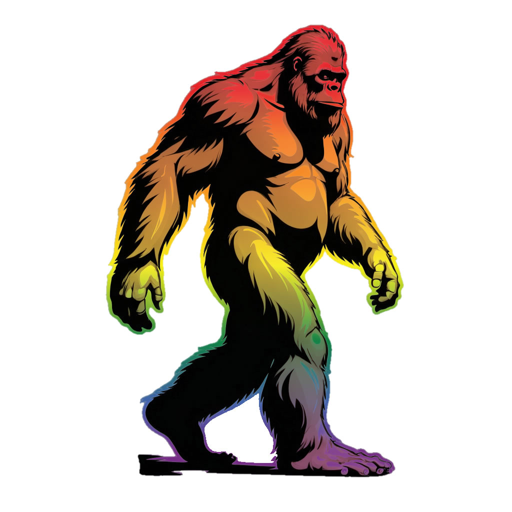 Bigfoot Vinyl Bumper Sticker  Window Cling or Bumper Sticker Magnet in UV Laminate Coating