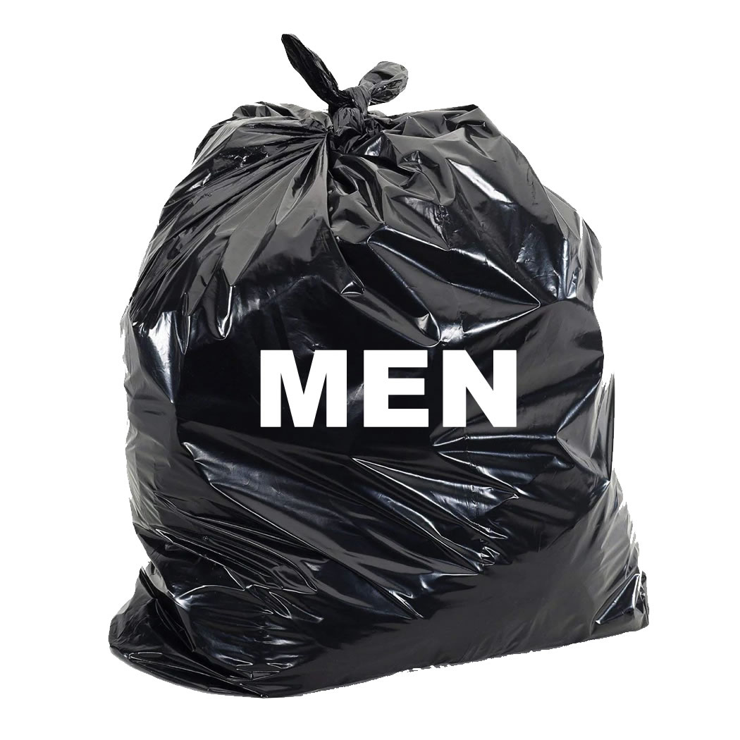 Men Are Trash Vinyl Bumper Sticker  Window Cling or Bumper Sticker Magnet in UV Laminate Coating