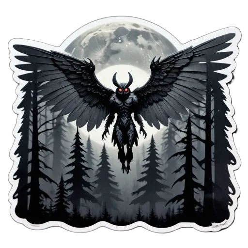 Mothman Sticker Magnet