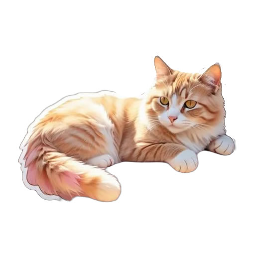 Orange Tabby Cat Sticker Magnet