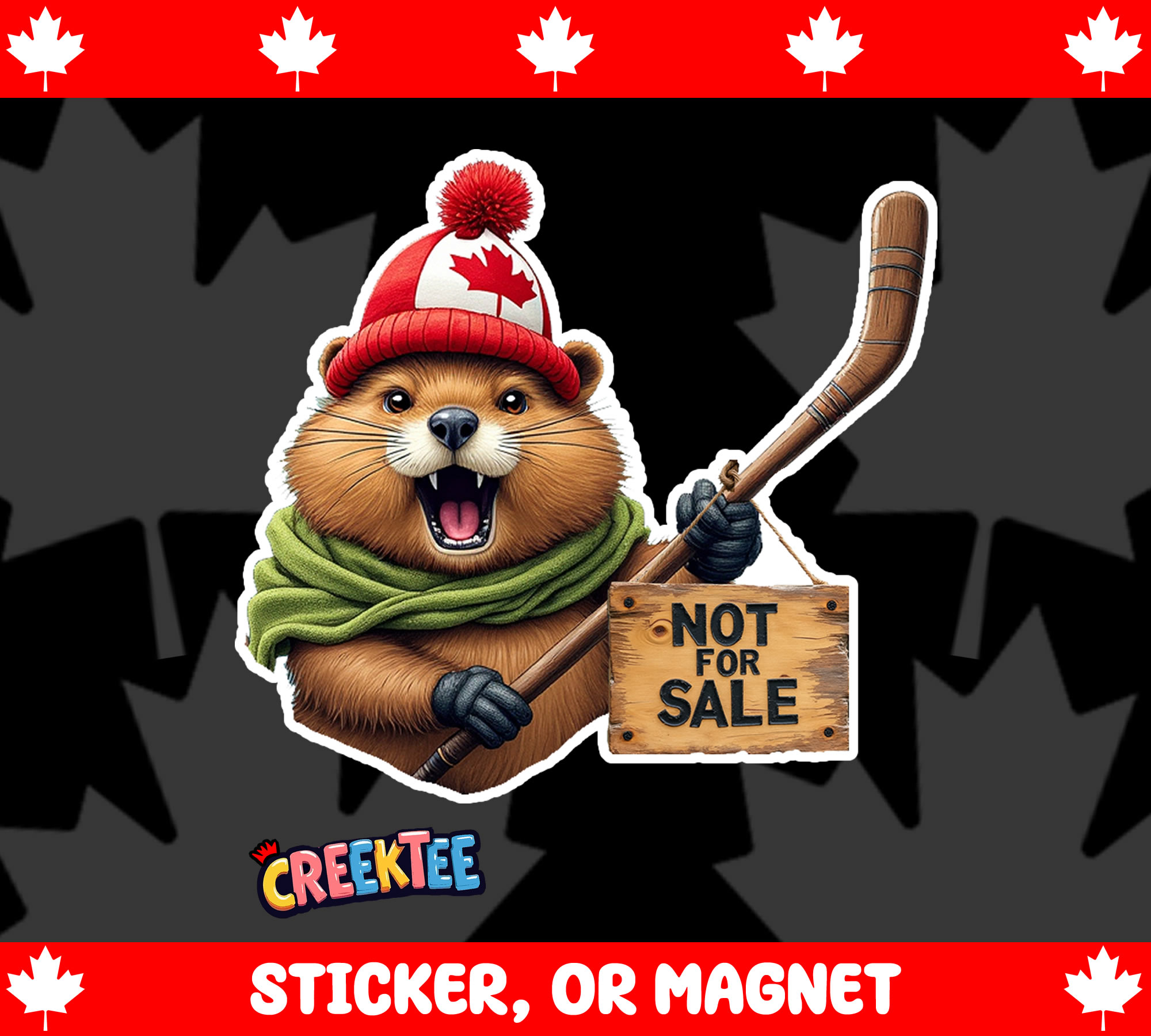 Canada is Not for Sale Die Cut Vinyl Sticker  Window Cling or Magnet with Laminate Coating in Various Sizes