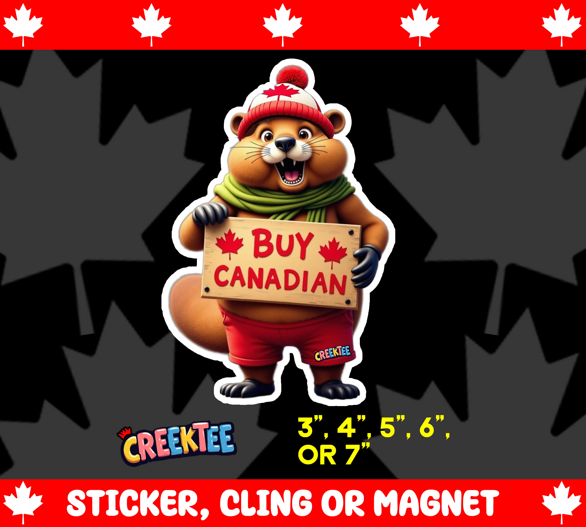 Buy Canadian Die Cut Vinyl Sticker  Window Cling or Magnet with Laminate Coating in Various Sizes