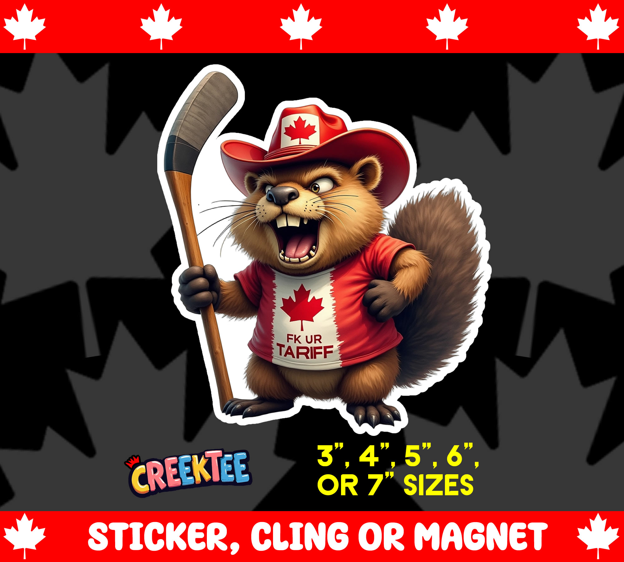 Fk Ur Tariff Die Cut Vinyl Sticker  Window Cling or Magnet with Laminate Coating in Various Sizes