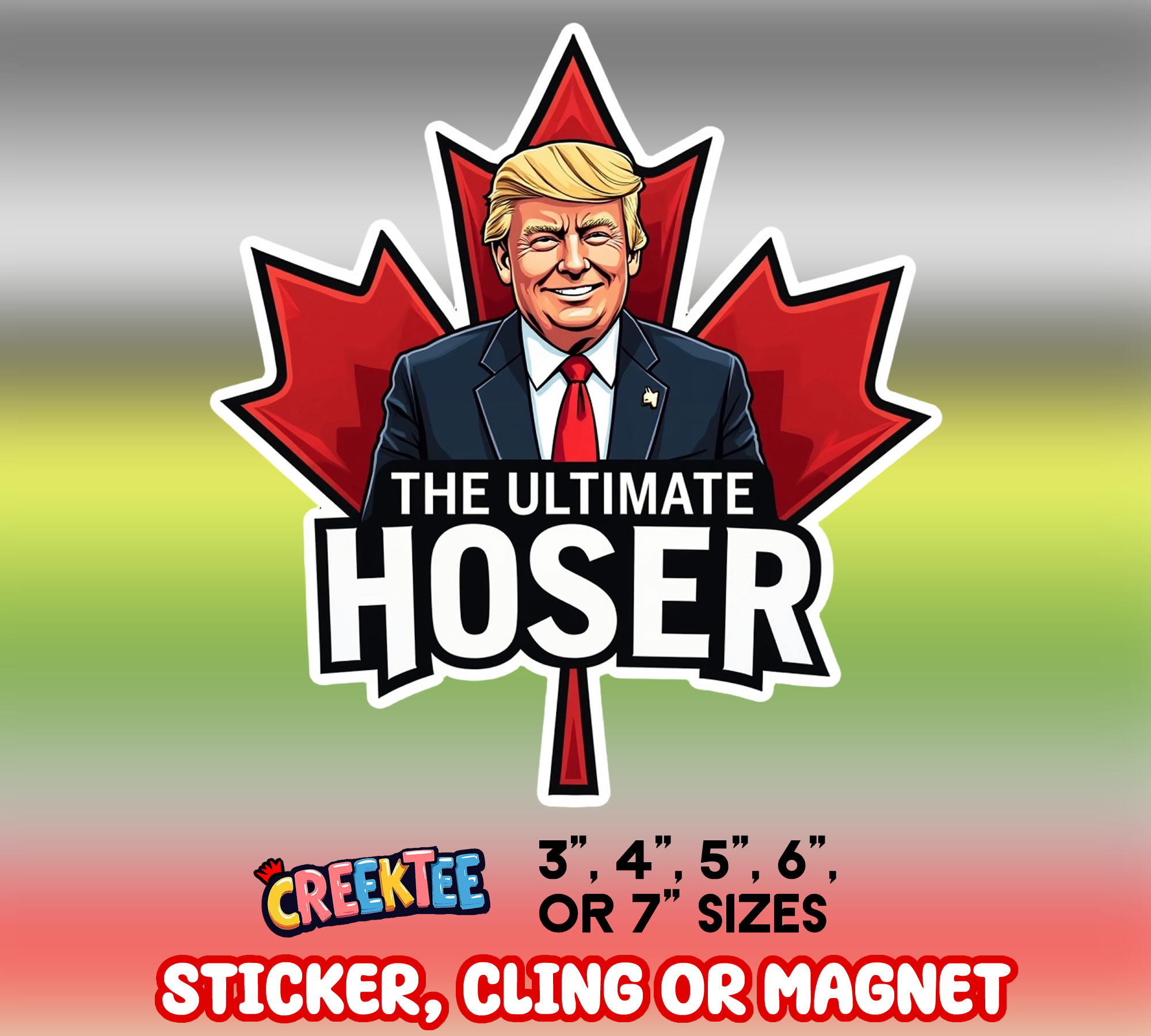 The Ultimate Hoser Die Cut Vinyl Sticker  Window Cling or Magnet with Laminate Coating in Various Sizes