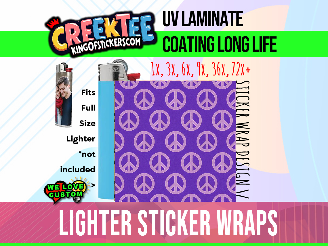 Lighter Wrap Sticker Design Lighter Wraps  Your Custom Photo or Text