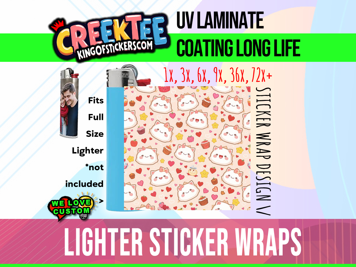 Lighter Wrap Sticker Design Lighter Wraps  Your Custom Photo or Text
