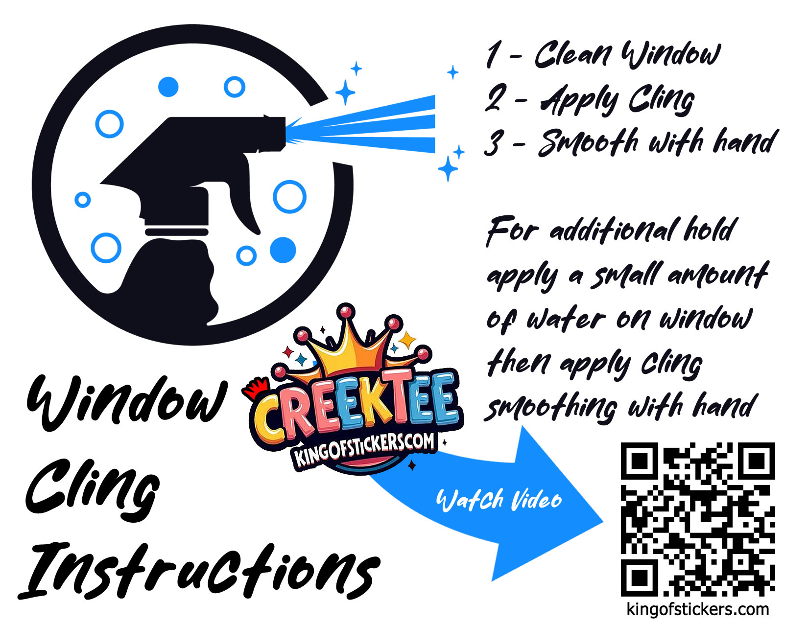 Window Cling Instructions